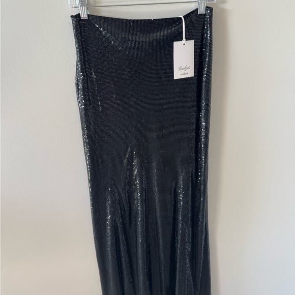 REVOLVE Black Sequin Maxi Chain Mail Skirt - Picture 4 of 5